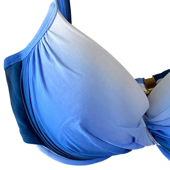 NWOT Bleu Rod Beattie Blue Ombré Underwire Swim Top Size 10 - Picture 3 of 11